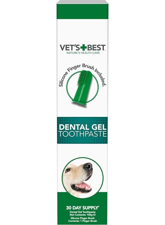 Vet's Best Enzymatic Dog Toothpaste Teeth Cleaning and Fresh Breath Dental Care Gel, Yellow/White, 3.5 oz - Image 1